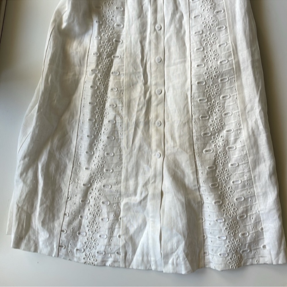 Reiss Cream Eyelet Midi Dress - Picture 7 of 12